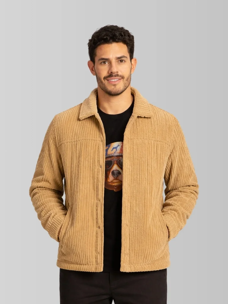 Jaqueta Masculina Veludo Oversized Beagle